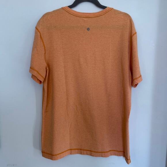 Orange Lululemon Men’s Workout Tee - Picture 2 of 3